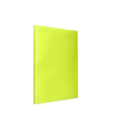 Carpeta liderpapel escaparate 80 fundas polipropileno din a4 amarillo fluor opaco