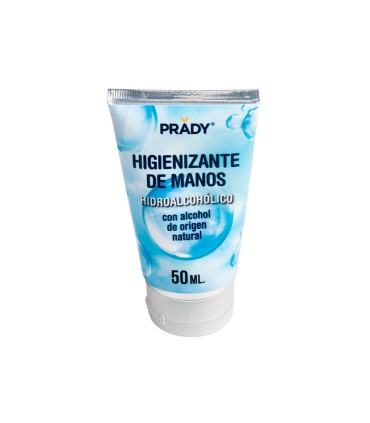 Gel hidroalcoholico higienizante para manos limpiay desinfecta sin necesidad de aclarado bote de 50 ml