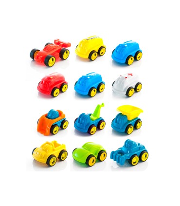 Juego miniland set de 12 minimobiles contenido surtido 370x280x100 mm