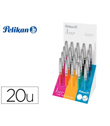 Boligrafo pelikan jazz classic collection expositor de 20 unidades colores surtidos