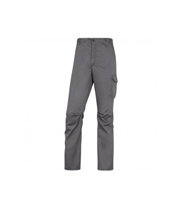 Pantalon de trabajo deltaplus cintura elastica 5 bolsillos color gris negro talla m