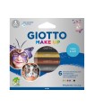 Set giotto make up 6 lapices cosmeticos colores metalicos