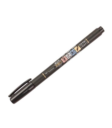 Rotulador tombow fudenosuke tinta base de agua punta pincel dura estuche de 10 unidades colores surtidos