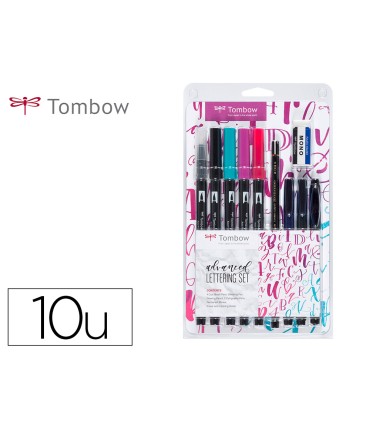 Set caligrafia tombow lettering advance 10 piezas