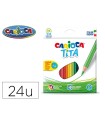 Lapices de colores carioca tita hexagonal caja de 24 unidades colores surtidos