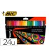 Rotulador bic intensity estuche de 24 colores surtidos