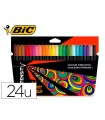 Rotulador bic intensity estuche de 24 colores surtidos