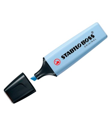 Rotulador stabilo boss fluorescente 70 pastel azul nublado