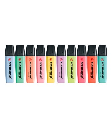 Rotulador stabilo boss fluorescente 70 pastel expositor bombonera de 60 unidades colores surtidos