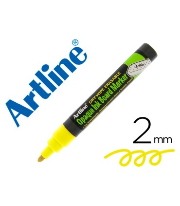 Rotulador artline pizarra epd 4 color amarillo fluorescente opaque ink board punta redonda 2 mm