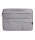 Funda para portatil q connect 156 con asas retractiles cremallera 3 bolsillos exteriores gris