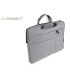 Funda para portatil q connect 156 con asas retractiles cremallera 3 bolsillos exteriores gris