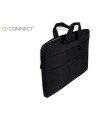 Funda para portatil q-connect 15,6\" con asas retractiles cremallera 3 bolsillos exteriores negro