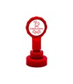 Sello artline emoticono excelente color rojo 22 mm diametro