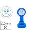 Sello artline emoticono disgusto color azul 22 mm diametro