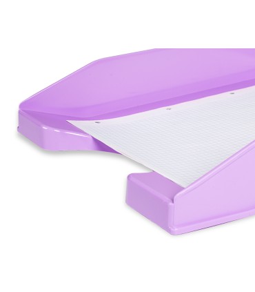 Bandeja sobremesa plastico q connect lavanda opaco 240x70x340 mm