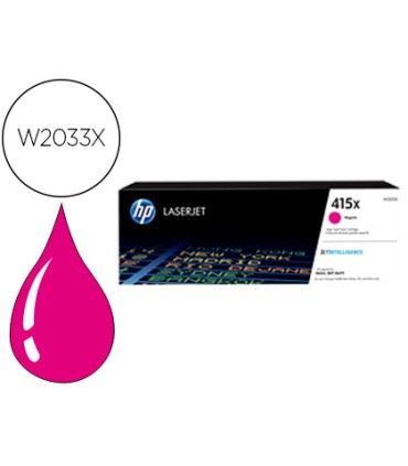 Toner hp 415x laser color m454 mfp m479 magenta 6000 paginas