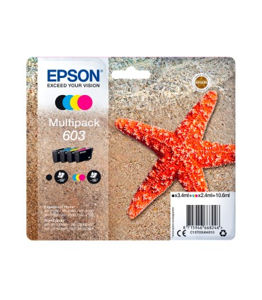 Ink jet epson 603 xp 2100 2105 3100 4100 wf 2810 2830 2835 2850 multipack 4 colores negro