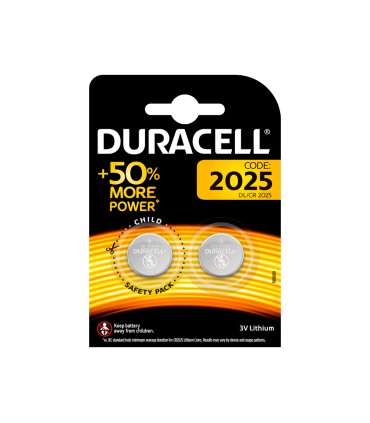 Pila duracell alcalina boton cr2025 blister 2 unidades