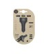 Cargador tech one tech 24 coche mechero doble para iphone usb micro type c color negro