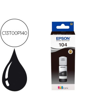 Tinta epson ecotank 104 et 2710 2711 2712 2720 2726 4700 negro 4500 paginas