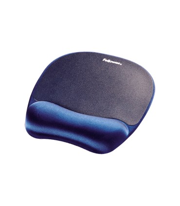 Alfombrilla para raton fellowes con reposamunecas de espuma memory foam azul 230x196x20 mm