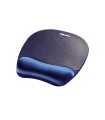 Alfombrilla para raton fellowes con reposamuñecas de espuma memory foam azul 230x196x20 mm