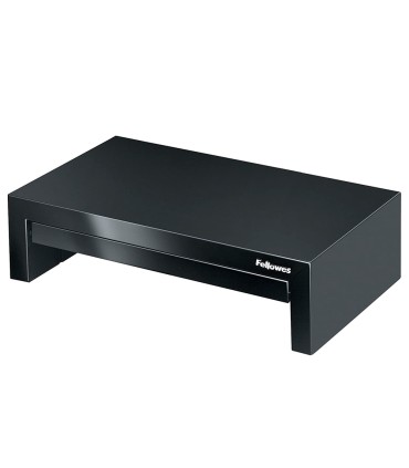 Soporte fellowes para monitor designer suites ajustable 3 alturas con bandeja negro 406x111x244 mm hasta 18 kg