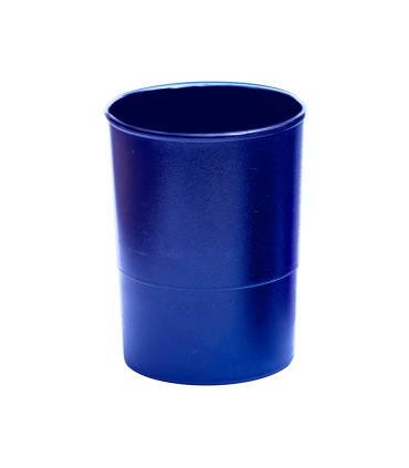 Cubilete portalapices q connect azul opaco plastico redondo diametro 75 mm alto 100 mm