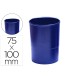 Cubilete portalapices q connect azul opaco plastico redondo diametro 75 mm alto 100 mm