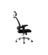 Silla de direccion q connect ergonomica base metal respaldo alto con reposacabeza ajustable