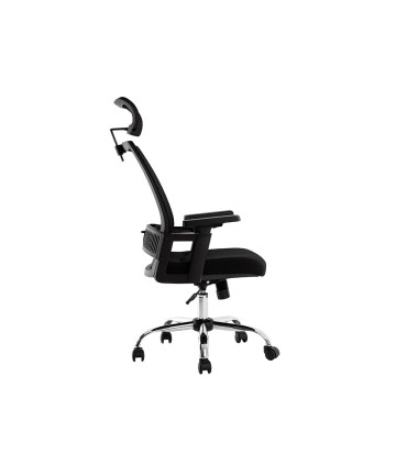 Silla de direccion q connect ergonomica base metal respaldo alto con reposacabeza ajustable