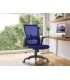 Silla giratoria q connect base metal regulable en altura 91075mm alto 610mm ancho 550mm profundidad azul