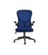 Silla giratoria q connect base metal regulable en altura 91075mm alto 610mm ancho 550mm profundidad azul