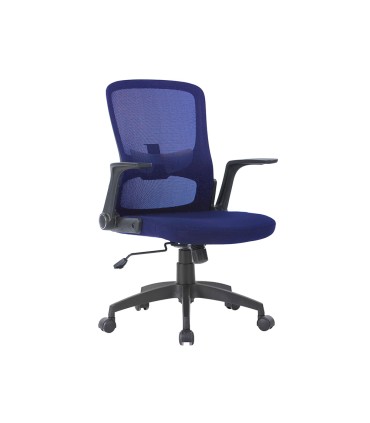 Silla giratoria q connect base metal regulable en altura 91075mm alto 610mm ancho 550mm profundidad azul