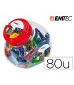 Memoria usb emtec flash 32gb 2.0 bombonera 80 unidades colores surtidos