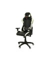 Silla pyc gaming chair giratoria similpiel regulable en altura negra 1200+80x670x670 mm