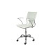 Silla giratoria pyc respaldo medio regulable en altura similpiel blanca 86090x480x440 mm