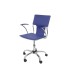 Silla giratoria pyc respaldo medio regulable en altura similpiel azul 86090x480x440 mm