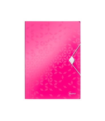 Carpeta leitz wow gomas solapas polipropileno din a4 color fucsia