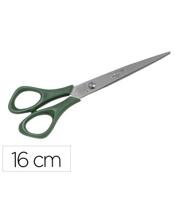 Tijera oficina faibo acero inoxidable 16 cm empunadura ergonomica en blister