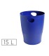 Papelera plastico exacompta ecoblack azul 15 litros