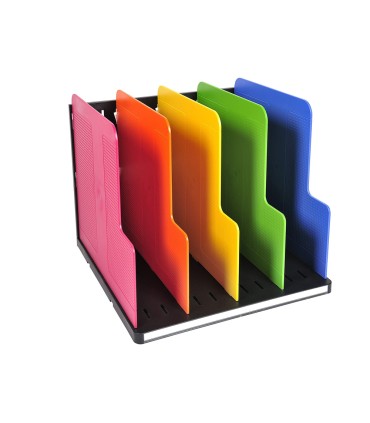 Organizador de armario exacompta modulotop negro multicolor vertical 5 compartimentos 300x288x255 mm