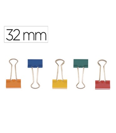 Pinza metalica q connect reversible n3 32 mm caja de 10 unidades colores surtidos