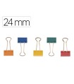 Pinza metalica q-connect reversible n.2 24 mm caja de 10 unidades colores surtidos