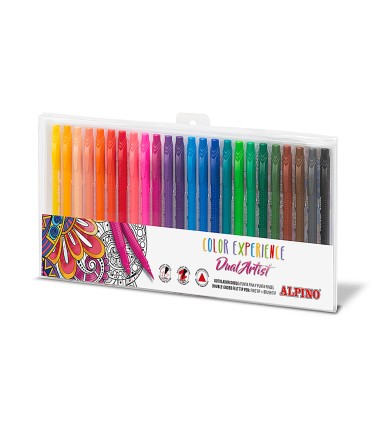 Rotulador alpino dual artist color experience estuche de 24unidades colores surtidos