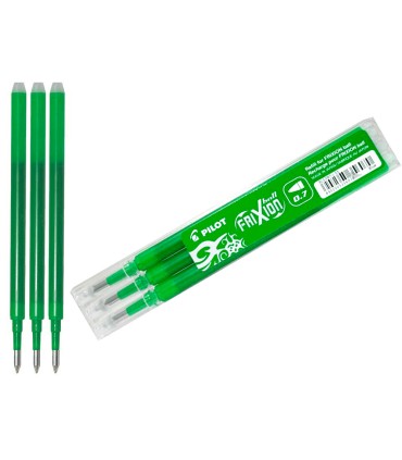 Recambio boligrafo pilot frixion ball verde caja de 3 unidades