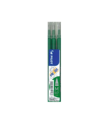 Recambio boligrafo pilot frixion ball verde caja de 3 unidades