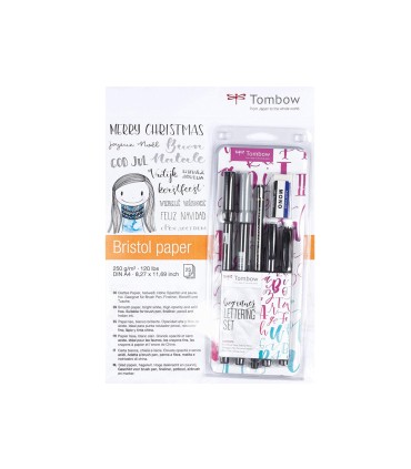 Set caligrafia tombow lettering beginner para principiante 6 piezas