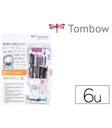 Set caligrafia tombow lettering beginner para principiante 6 piezas